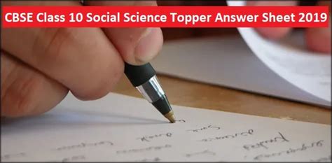 CBSE Class Board Exam Check Last Year Social Science Toppers Answer Sheet Know The