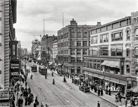 Sidewalks Of Springfield Vintage Photography Framed Photos