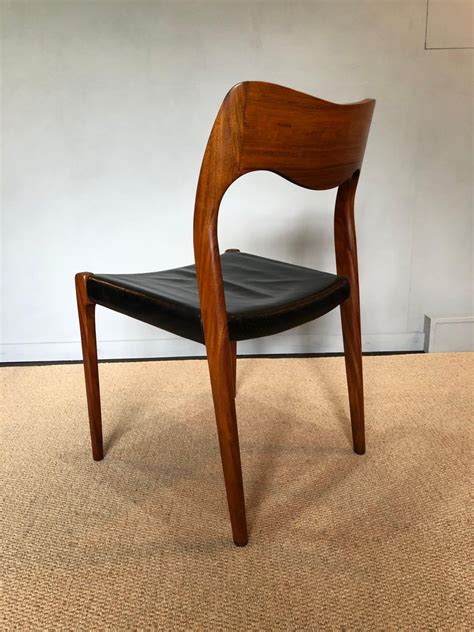 Arne Hovmand Olsen Moller Rosewood Model 71 Chairs Set Of Eight At