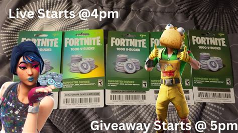 Vbuck Giveaway Live Subscribe 2 Enter Youtube