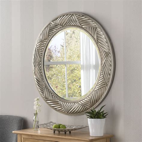 Kinsley Round Mirror Contemporary Mirrors Amor Decor