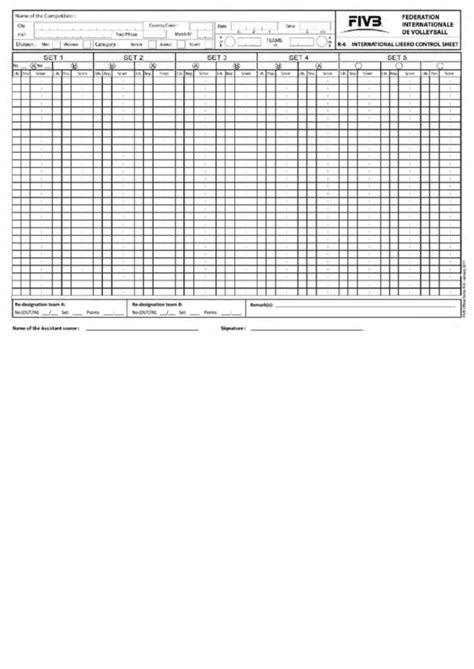 Printable Libero Tracking Sheet
