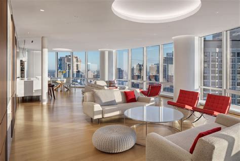 Classic Modern High Rise Contemporary Living Room Chicago By