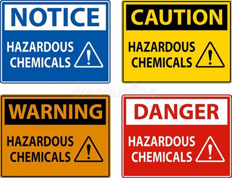 Hazardous Chemicals Sign On White Background Stock Vector