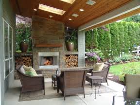 Outdoor Fireplace Bull Mountain Traditional Patio Portland By