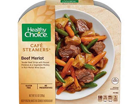 These dinners are very low in calories and are designed to be a part of an intermittent dieting plan. The Blue Cart. Healthy Choice Cafe Steamers Meals Low-Fat ...