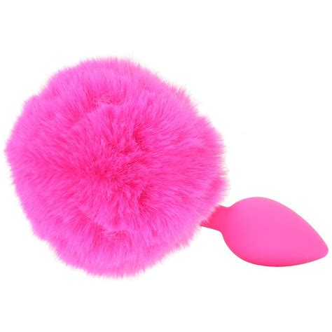 Bunny Tail Beginner Silicone Butt Plug In Pink The Puff And Grind
