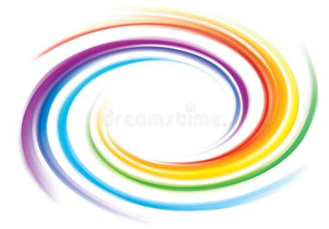 Vector Backdrop Of Spiral Rainbow Spectrum Stock Vector Illustration