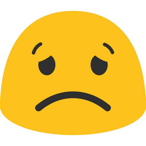 Worried Face Emoji Clipart Free Download Transparent