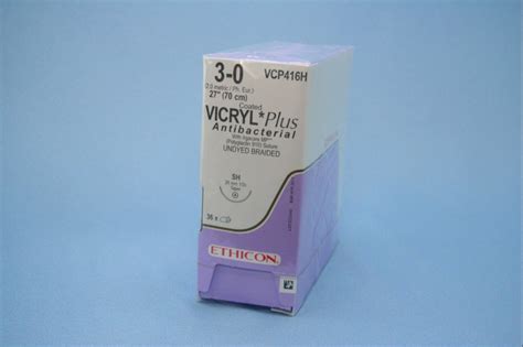 Ethicon Suture Vcp416h 3 0 Vicryl Plus Antibacterial Undyed 27 Sh