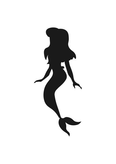 Female Mermaid Silhouette Free Svg File For Members Svg Heart