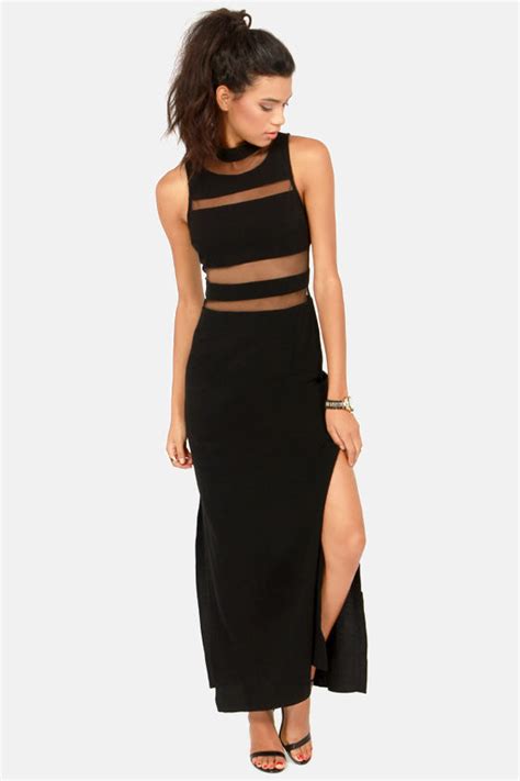 Sexy Black Dress Maxi Dress Cutout Dress 6800 Lulus