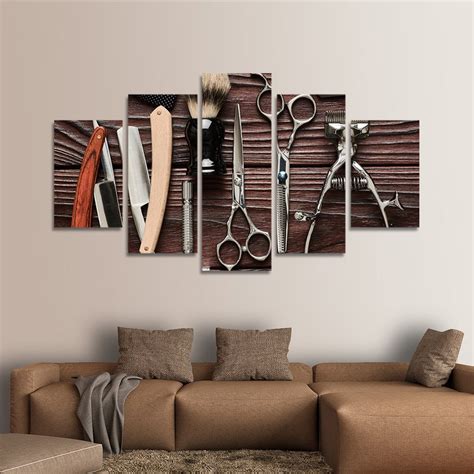 Lifestyle Barbershop Multi Panel Canvas Wall Art