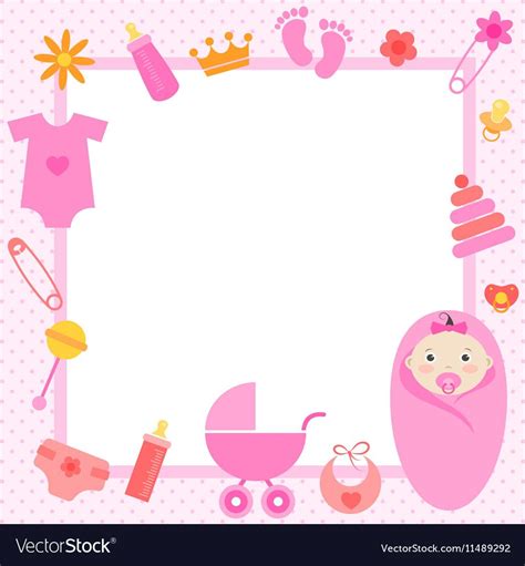 Pink Baby Shower Border Babbieszj