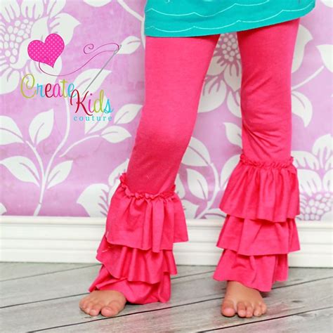 Girls Ruffle Leggings Sewing Pattern Ruffle Leggings Kids Couture