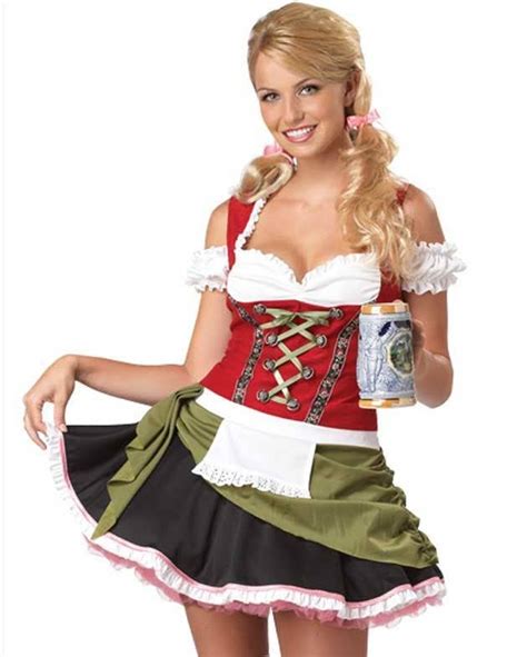 Womens Bavarian Bar Maid Costume German Oktoberfest Beer Girl