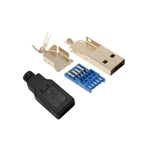 Usb 30 Male Connector Type A Gold Plated Diy Audiophonics
