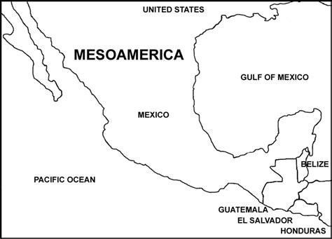 Mapa De Mesoamerica Para Colorear Ajore
