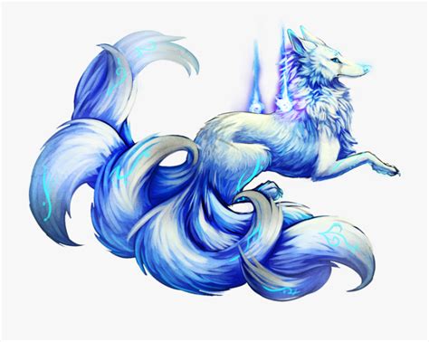 Clip Art Cool Pics Of Wolves Blue Nine Tailed Fox Transparent