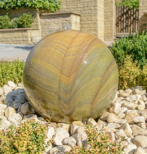 Drilled Rainbow Spheres Silverland Stone Water Features In The Garden Stone Water Features