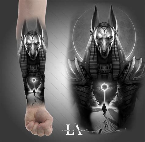 Anubis Forearm Tattoo