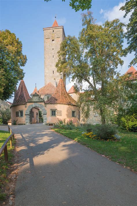 Entrance To The Castle Of Rothenburg Ob Der Tauber Stock Photo Image