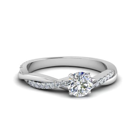 Round Cut Infinity Twist Diamond Engagement Ring In 950 Platinum Fascinating Diamonds