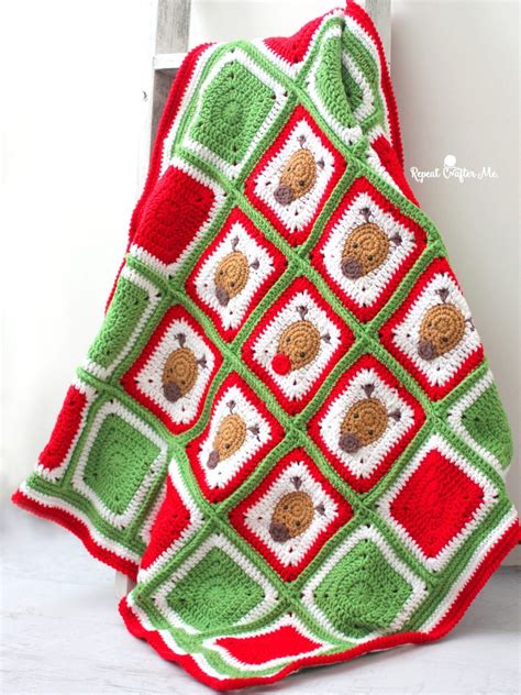 12 Free Crochet Christmas Winter Holidays Blanket Afghan And Throw