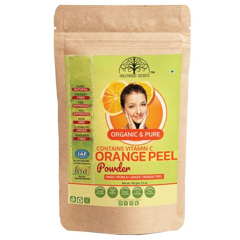 Buy Hollywood Secrets 100 Pure Orange Peel Powder Pack Of 3 100 Gm