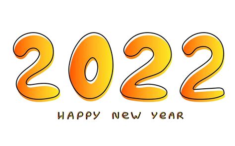 Happy New Year 2022 Logo Design Poster Text Vector Illustration With
