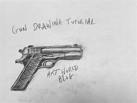 Gun Drawing How To Draw A Gun In 12 Easy Steps By Art World Blog