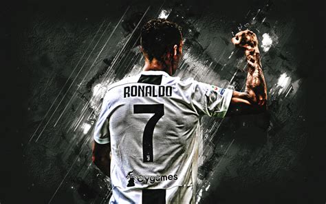 Download Wallpapers Cristiano Ronaldo Back View Goal Juventus Fc