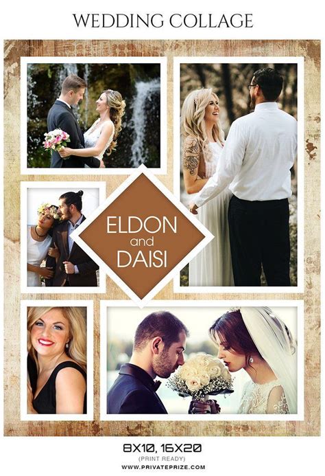 Eldon And Daisi Wedding Collage Photography Templates Photoshop