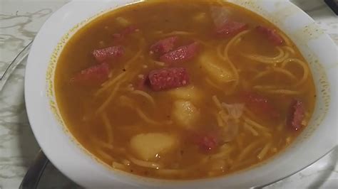 Como Hacer Sopa De Salchichon How To Make Salami Soup Youtube