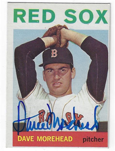 Autographed Dave Morehead 1964 Topps Card Main Line Autographs