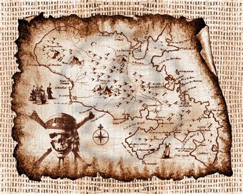 Old Treasure Map For Pirate Adventures Pirate Maps Treasure Maps