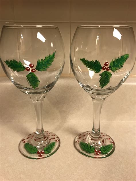 Excited To Share This Item From My Etsy Shop Winter Wine Glasses Christmas Wine Glasses