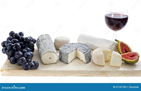 Goat Cheeses And Fruits Stock Image Image Of Buche Glass 27157709