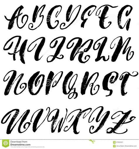 Hand Drawn Elegant Calligraphy Font Modern Brush Lettering Grunge
