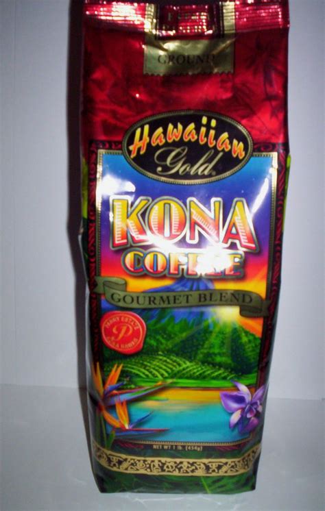 Want something more luxurious or gourmet than a basic cup of joe? HAWAIIAN GOLD KONA COFFEE "GOURMET BLEND" ESTATE RESERVE ...