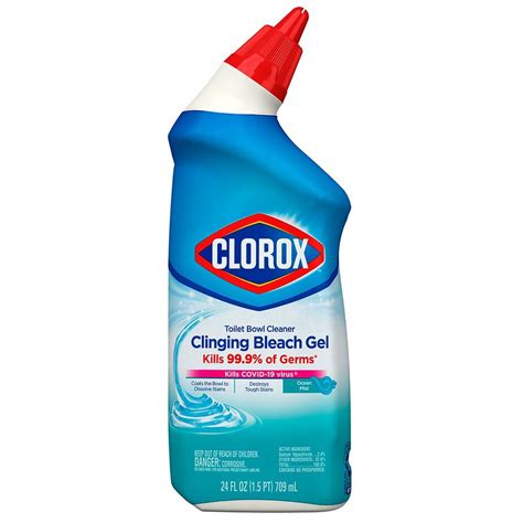 Clorox Toilet Bowl Cleaner Clinging Bleach Gel Cool Wave Scent Walgreens
