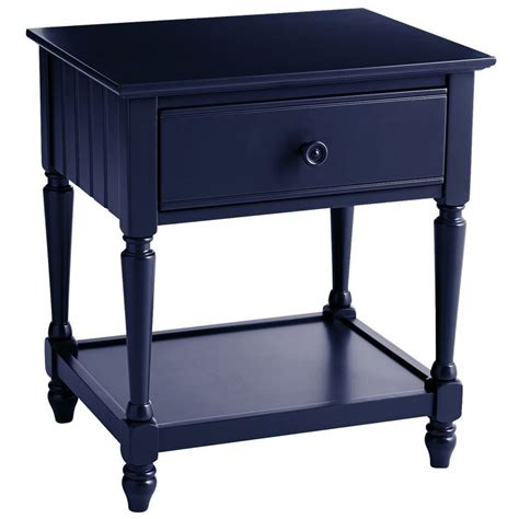 For instance, one that's arranged next to the king bed makes it easy to keep your current read, eyeglasses and a drinking glass filled with water nearby. Cottage Navy Blue Nightstand | Pier 1 Imports | Cottage ...