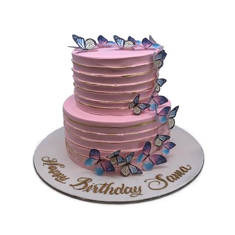 Pink Butterfly Birthday Cake Afrina Sweets