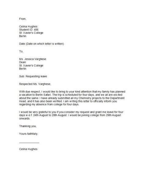 Sample Letter Of Request For Maternity Leave Sample