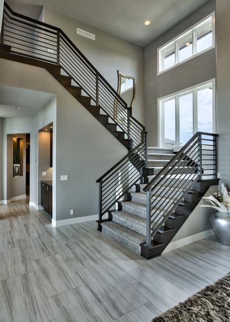 Lakeside Luxe Contemporary Staircase Omaha By Inspired