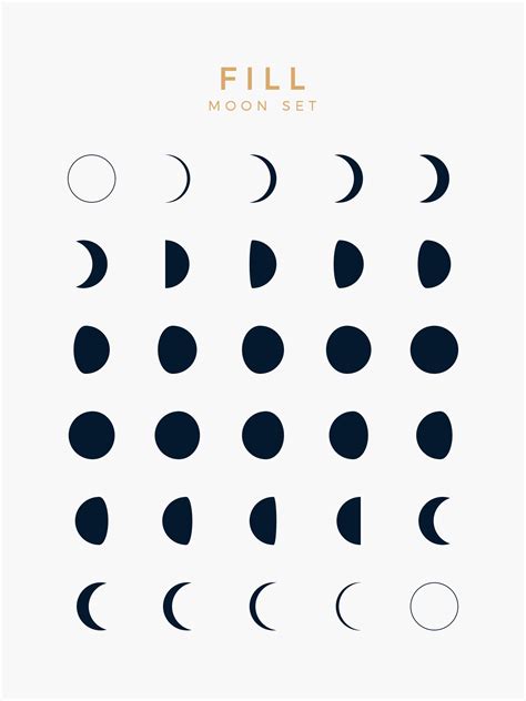 Moon Phases Svg Clipart Icon Set 784868 Objects Design Bundles