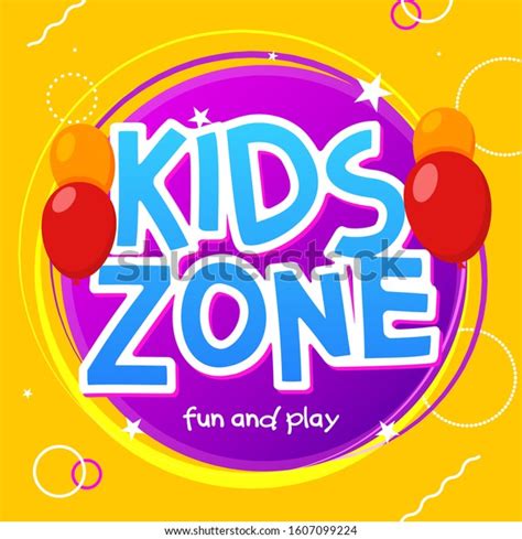 Kids Zone Game Banner Design Background Stock Illustration 1607099224