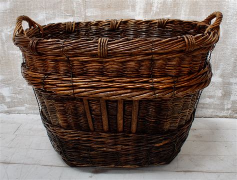 Antique French Champagne Grape Harvest Basket Sold Clubhouse