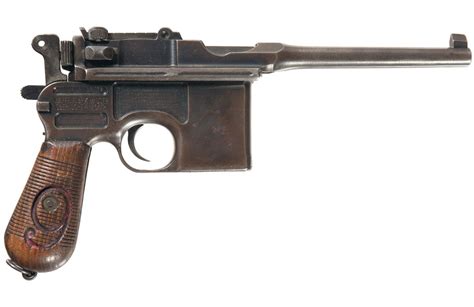 Mauser Model 1896 Commercial Red Nine Broomhandle Semi Automatic Pistol