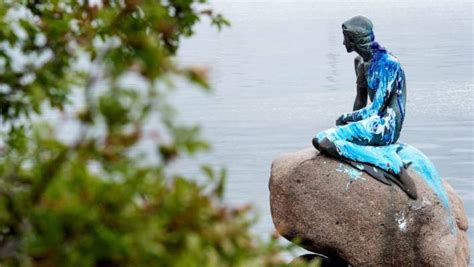 Copenhagens Little Mermaid Statue Doused With Paint Again Nz